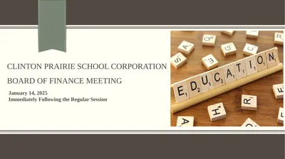 Clinton prairie School corporation Board of