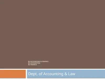 BS Accounting & Finance BS Accounting BS Finance