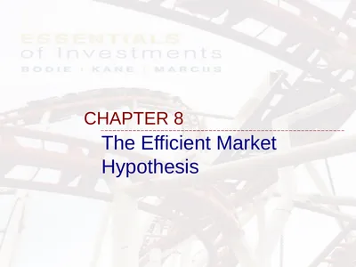 The Efficient Market Hypothesis CHAPTER 8