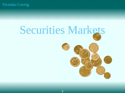 Securities Markets The Role of Financial Markets