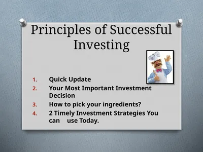 Principles of Successful Investing Quick Update