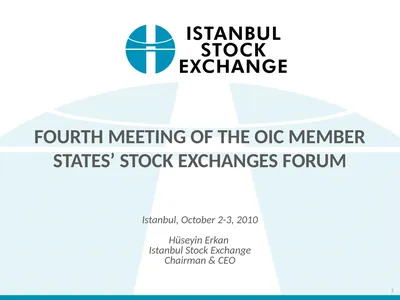 FOURTH MEETING OF THE OIC MEMBER STATES’ STOCK