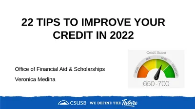 22 Tips to improve your credit in 2022 Office of