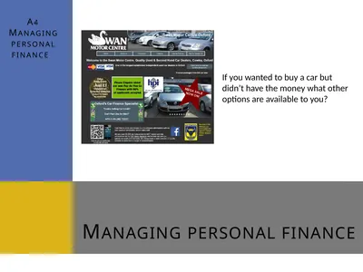 Managing personal finance A4 Managing personal