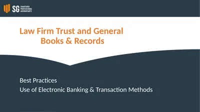 Law Firm Trust and General Books & Records Best