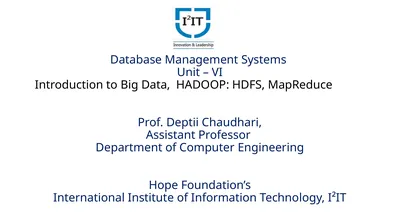 Database Management Systems Unit – VI Introduction