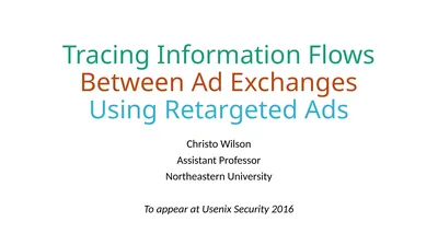 Tracing Information Flows Between Ad Exchanges