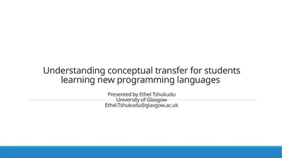Understanding conceptual transfer for students