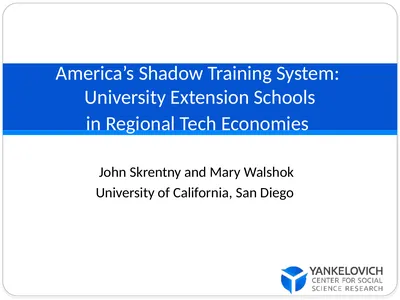 John Skrentny and Mary Walshok University of