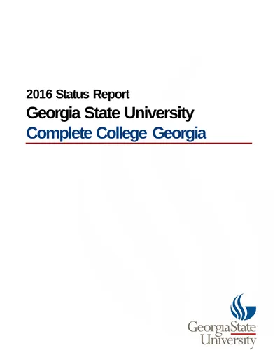 2016 Status Report Georgia State University