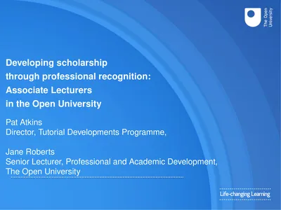 Developing scholarship through professional