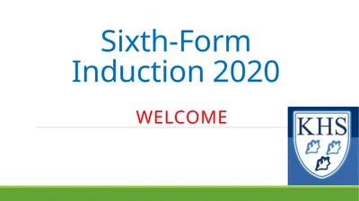 Sixth-Form Induction 2020 Welcome Meeting the