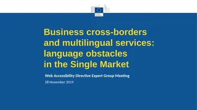 Business cross-borders and multilingual services: