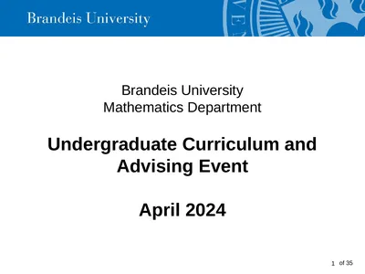 Brandeis University Mathematics Department