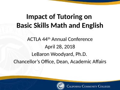 Impact of Tutoring on Basic Skills Math and