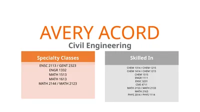 AVERY ACORD Civil Engineering JACK HICKS