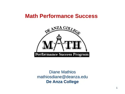 Math Performance Success Diane Mathios