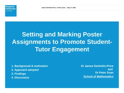 Setting and Marking Poster Assignments to Promote