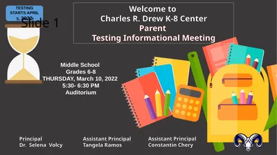 Middle School Grades 6-8 THURSDAY, March 10, 2022