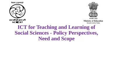 ICT for Teaching and Learning of Social Sciences -
