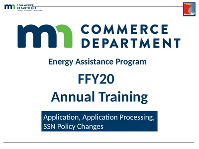 Energy Assistance Program FFY20 Annual Training