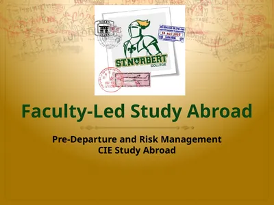 Faculty-Led Study Abroad Pre-Departure and Risk