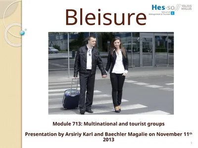 Bleisure Module 713: Multinational and tourist
