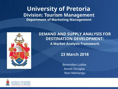 University of Pretoria Division: Tourism