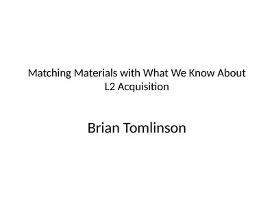 Matching Materials with What We Know About L2