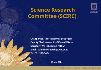 Science Research Committee (SCIRC) 17 July 2024