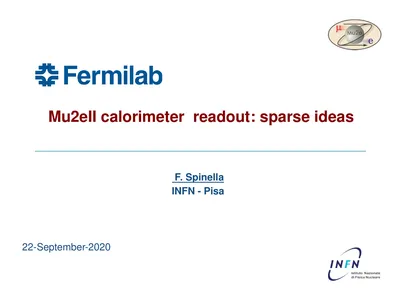 Mu2eII calorimeter readout: sparse ideas F.