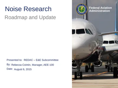 Noise Research Roadmap and Update REDAC – E&E