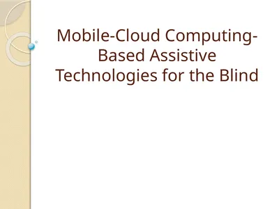 Mobile-Cloud Computing-Based Assistive