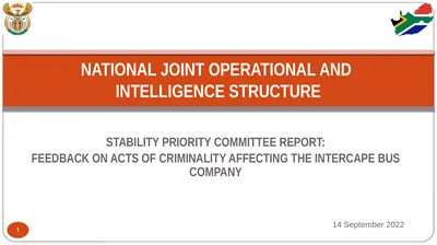 STABILITY PRIORITY COMMITTEE REPORT: FEEDBACK ON