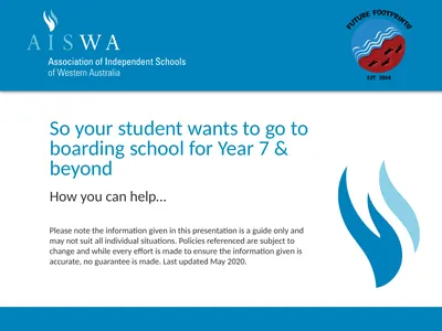 So your student wants to go to boarding school for