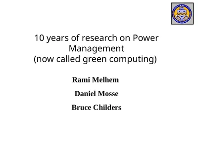 10 years of research on Power Management (now