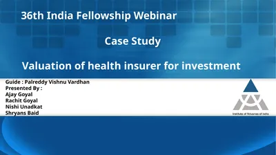 Case Study Valuation of health insurer for