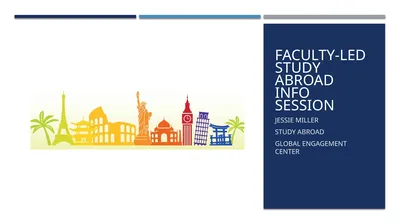 Faculty-Led Study Abroad Info Session Jessie