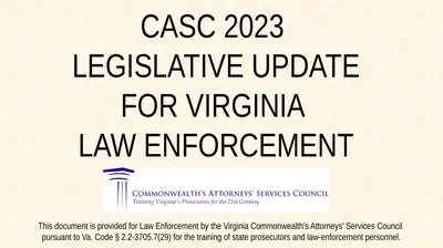 CASC 2023 Legislative Update For Virginia Law