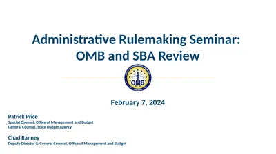 February 7, 2024 Administrative Rulemaking