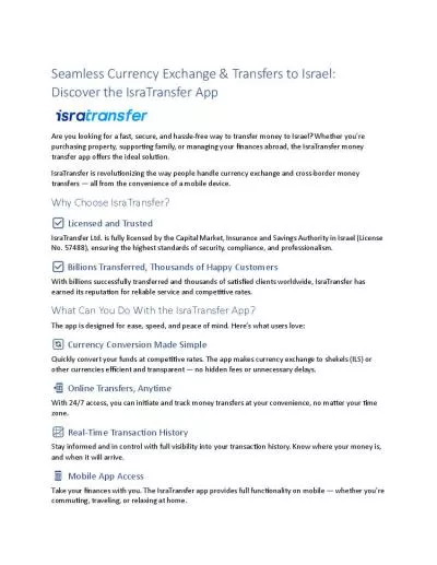 Seamless Currency Exchange & Transfers to Israel: Discover the IsraTransfer App