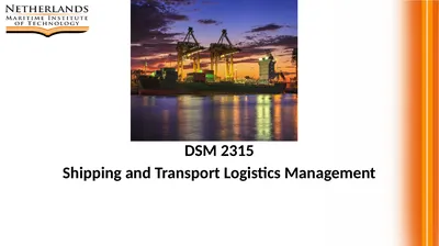 DSM 2315 Shipping and Transport Logistics