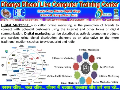 1 Digital Marketing: also called online marketing,