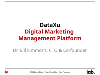 DataXu Digital Marketing Management Platform Dr.