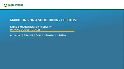 Marketing on a shoestring – Checklist SALES &