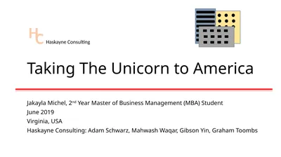 Taking The Unicorn to America Jakayla Michel, 2nd