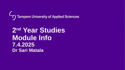 2nd Year Studies Module Info 7.4.2025 Dr Sari