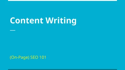 Content Writing (On-Page) SEO 101 “SEO” “Search