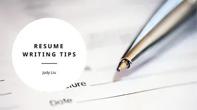 Resume Writing Tips Judy Liu Importance of Resumes