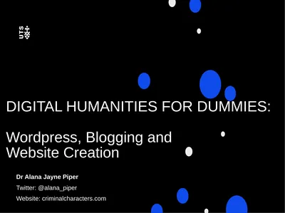 DIGITAL HUMANITIES FOR DUMMIES: Wordpress,